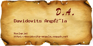Davidovits Angéla névjegykártya